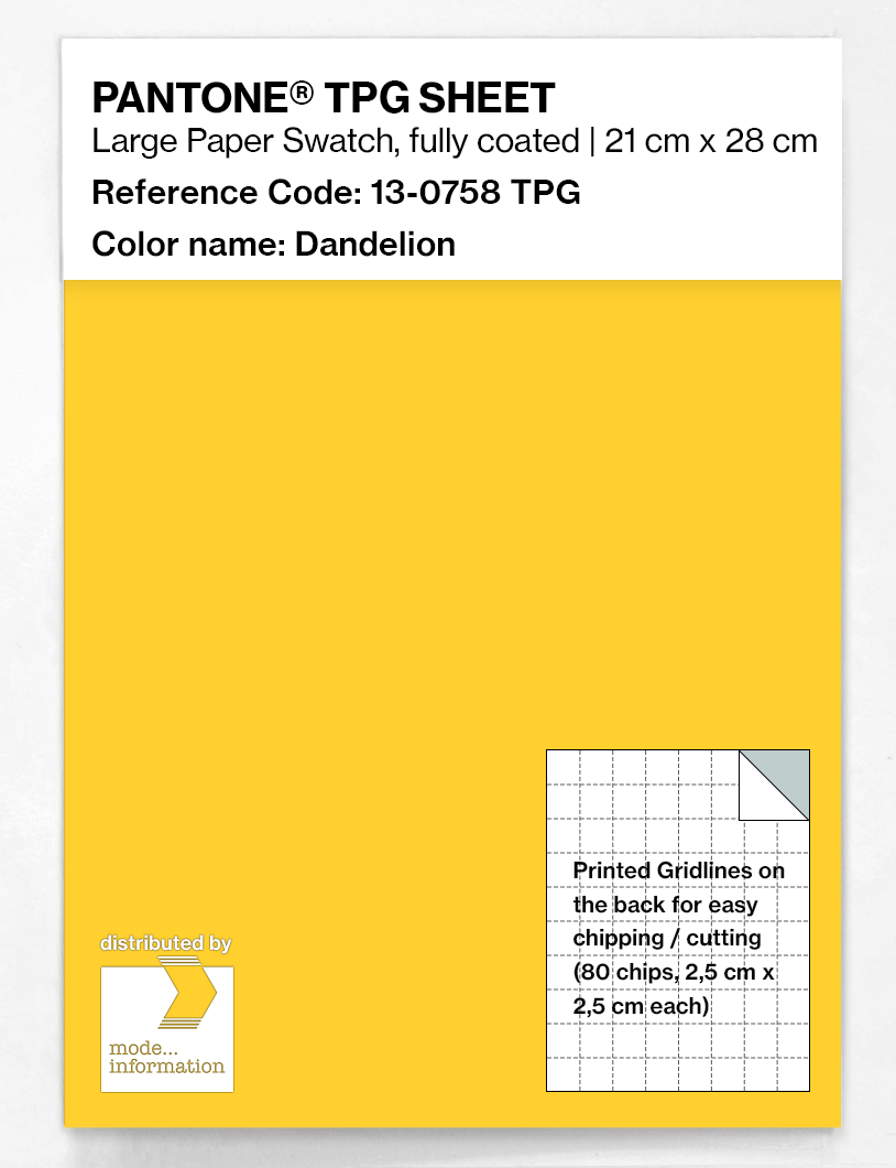 Product image 1 of the product “PANTONE® TPG SHEET 13-0758 TPG Dandelion ”