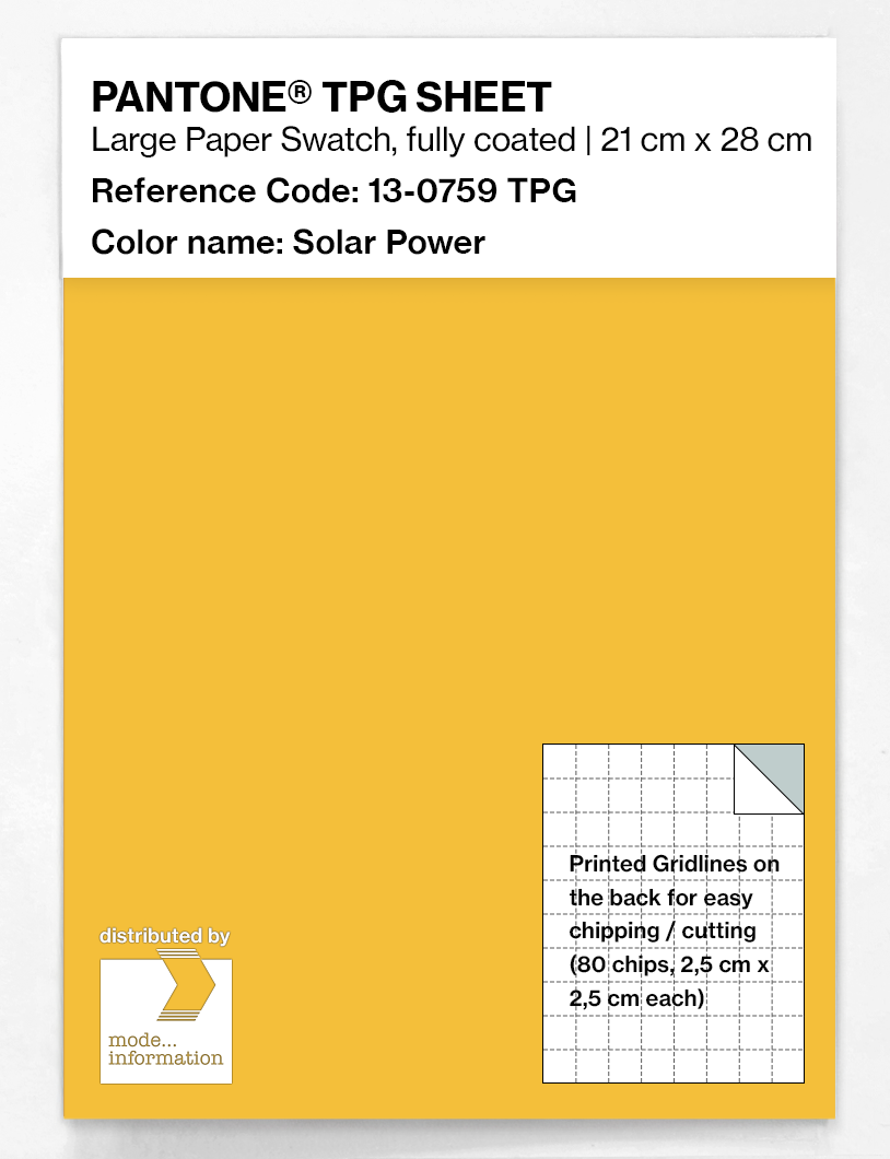 Artikelbild 1 des Artikels “PANTONE® TPG SHEET 13-0759 TPG Solar Power “