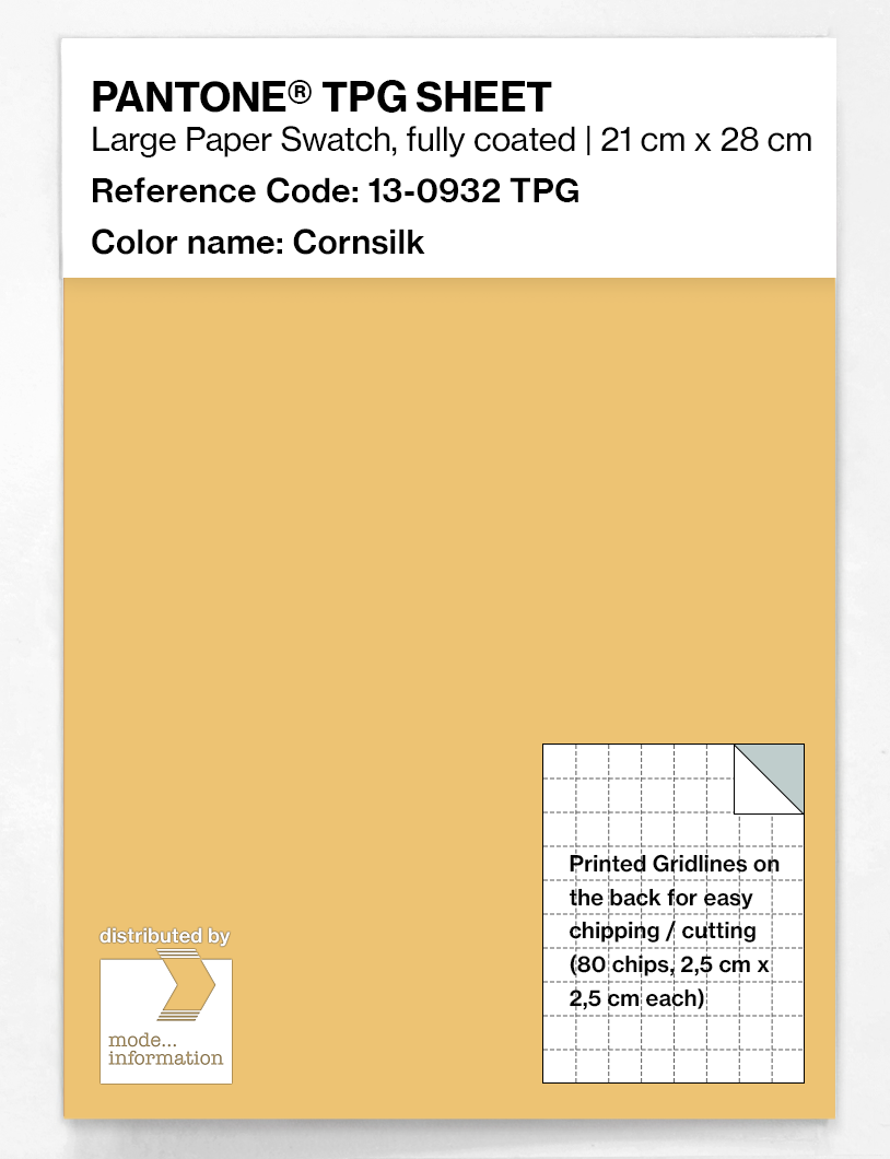 Artikelbild 1 des Artikels “PANTONE® TPG SHEET 13-0932 TPG Cornsilk “
