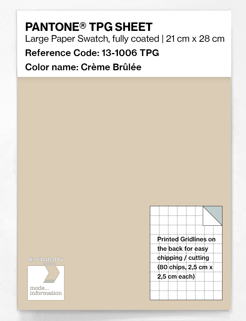 Product image 1 of the product “PANTONE® TPG SHEET 13-1006 TPG Crème Brûlée ”