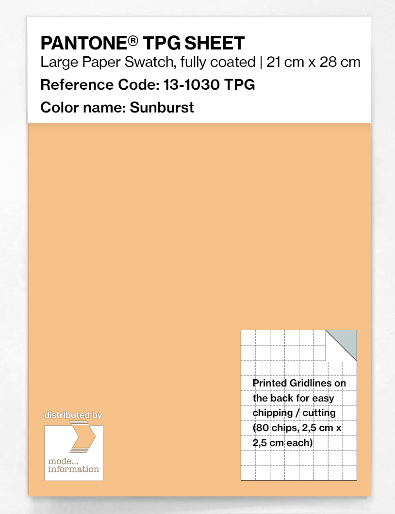 Product image 1 of the product “PANTONE® TPG SHEET 13-1030 TPG Sunburst ”