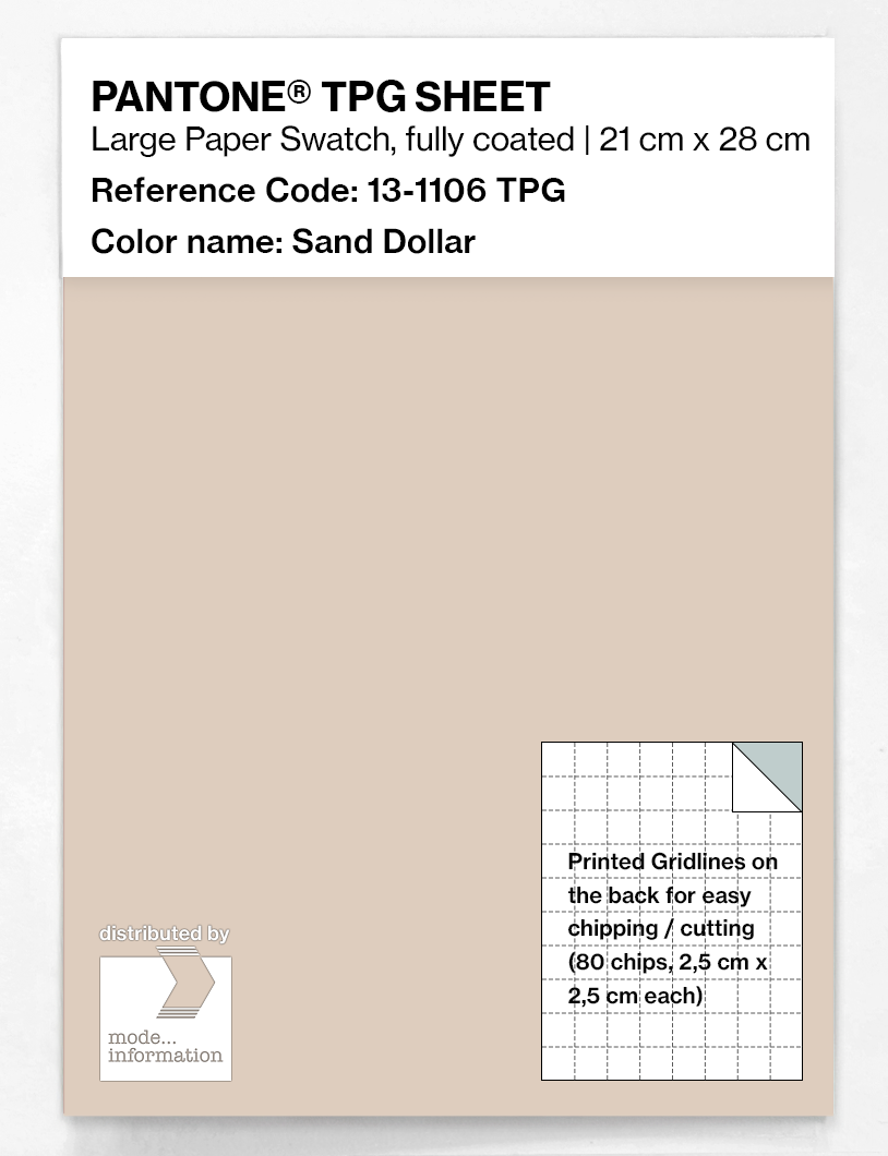 Product image 1 of the product “PANTONE® TPG SHEET 13-1106 TPG Sand Dollar ”