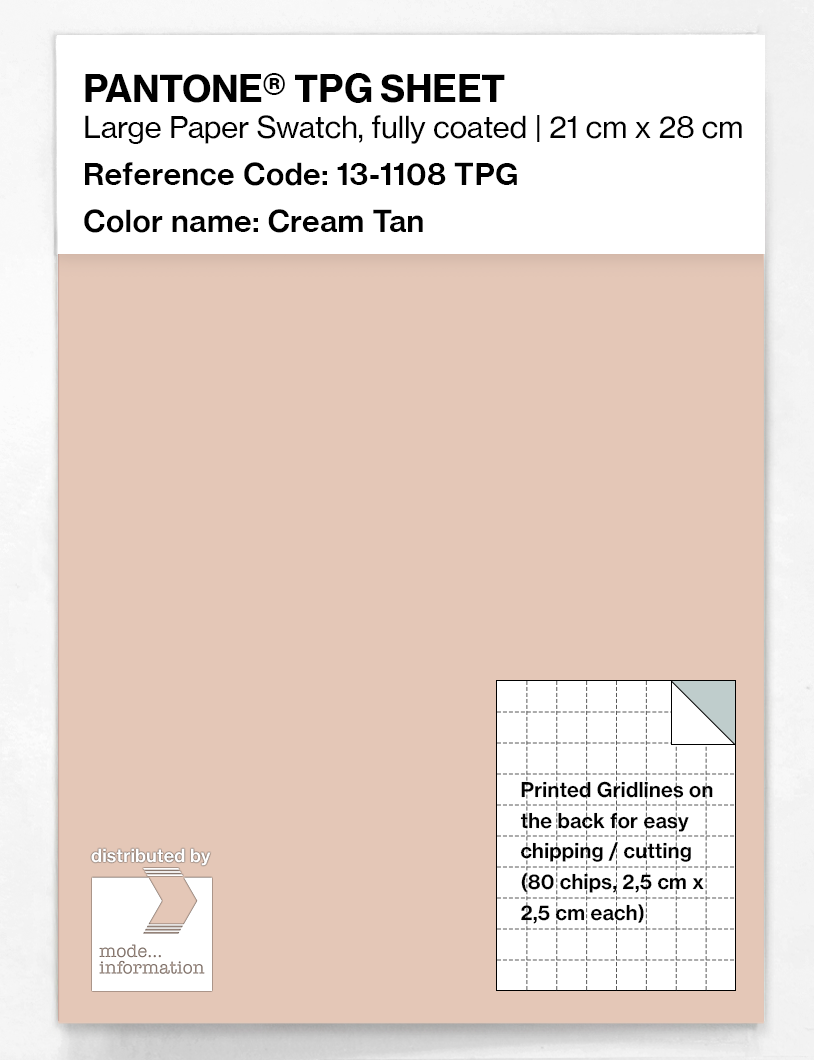 Product image 1 of the product “PANTONE® TPG SHEET 13-1108 TPG Cream Tan ”