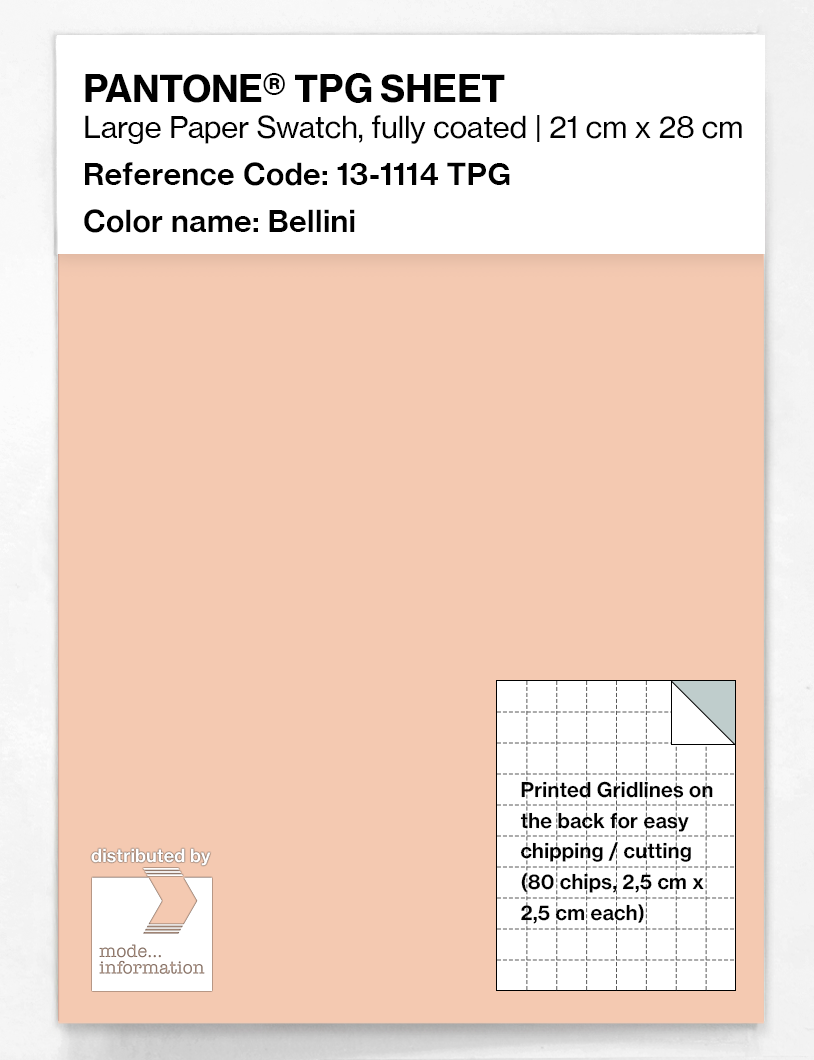Product image 1 of the product “PANTONE® TPG SHEET 13-1114 TPG Bellini ”