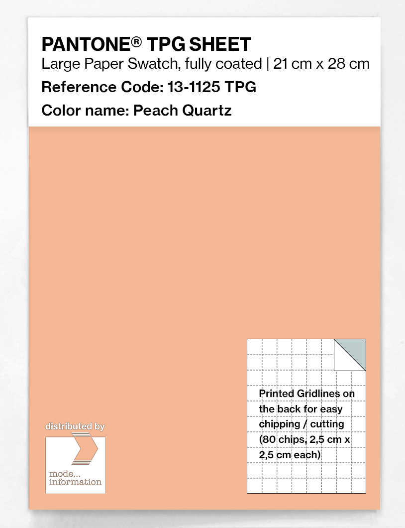 Product image 1 of the product “PANTONE® TPG SHEET 13-1125 TPG Peach Quartz ”