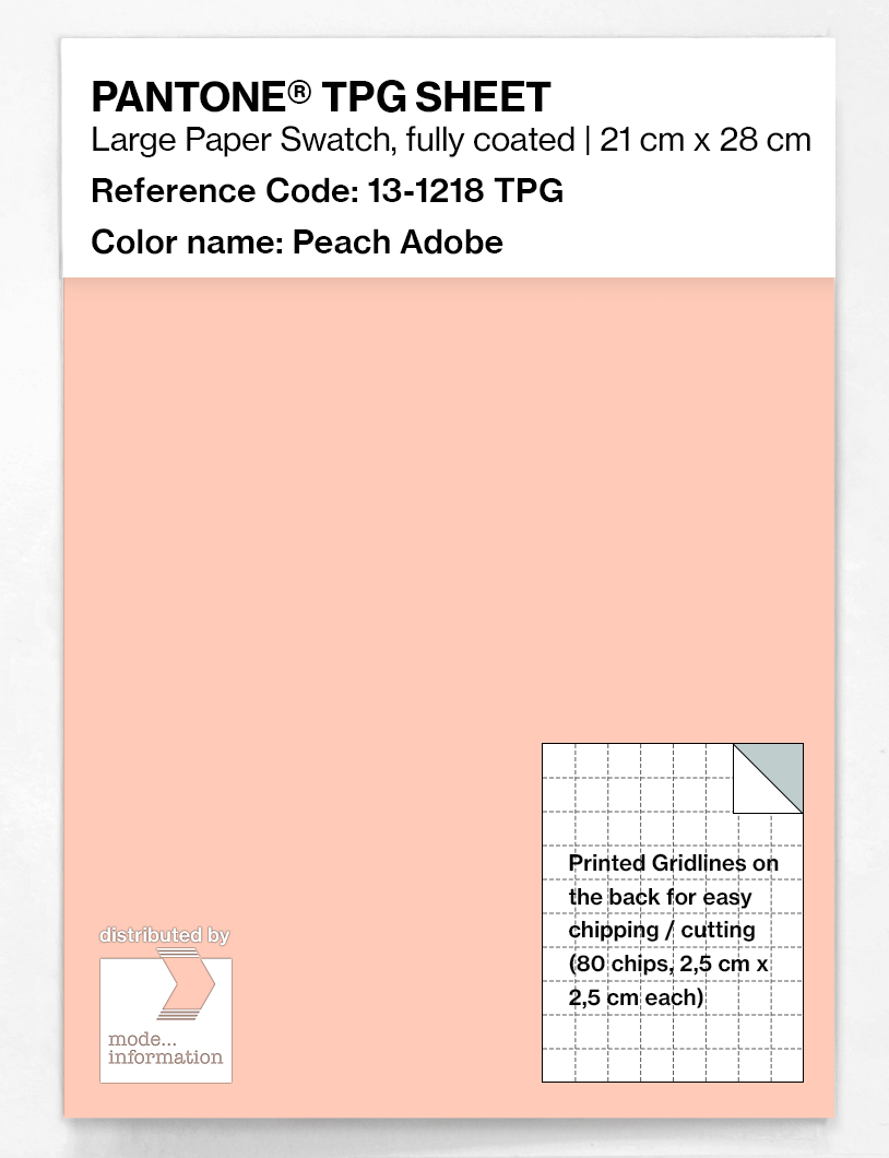 Product image 1 of the product “PANTONE® TPG SHEET 13-1218 TPG Peach Adobe ”