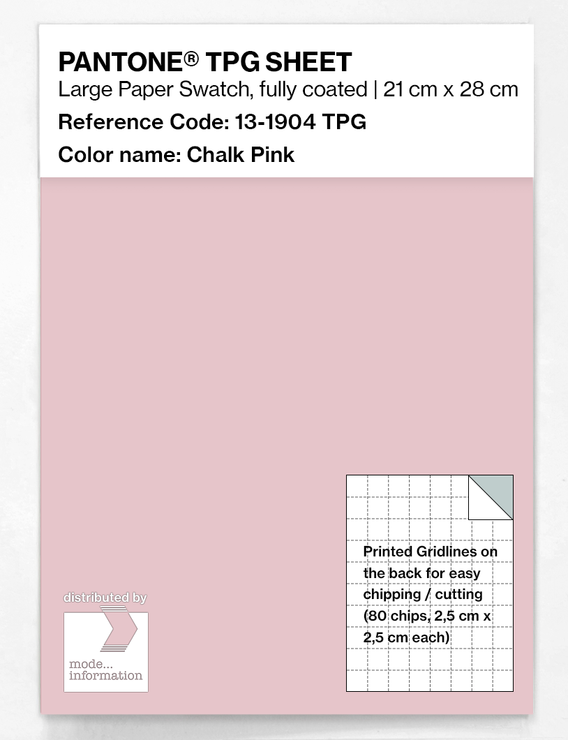 Product image 1 of the product “PANTONE® TPG SHEET 13-1904 TPG Chalk Pink ”