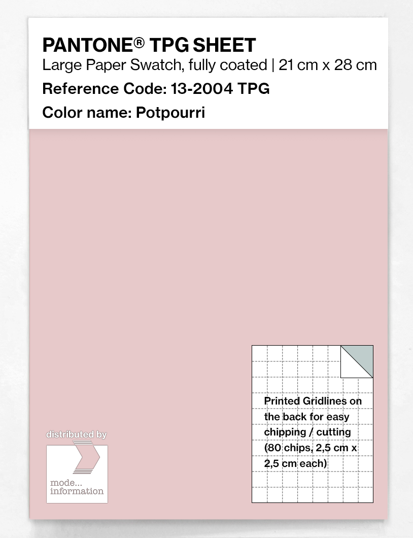 Product image 1 of the product “PANTONE® TPG SHEET 13-2004 TPG Potpourri ”