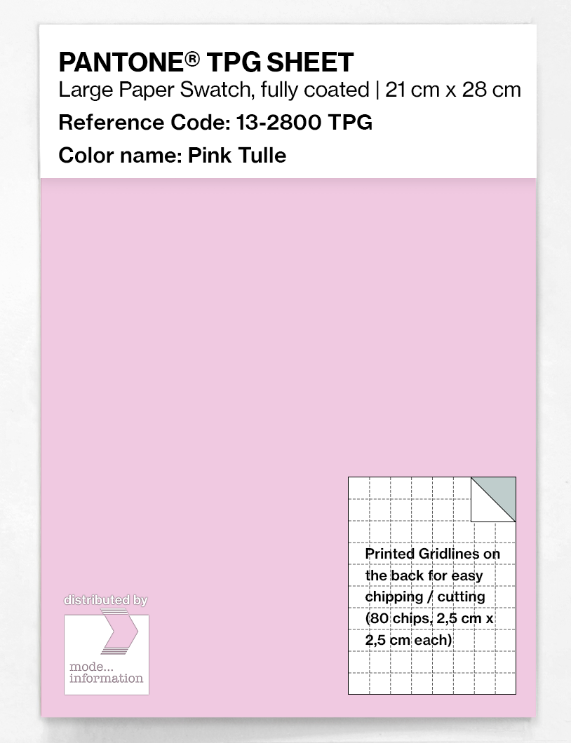 Product image 1 of the product “PANTONE® TPG SHEET 13-2800 TPG Pink Tulle ”