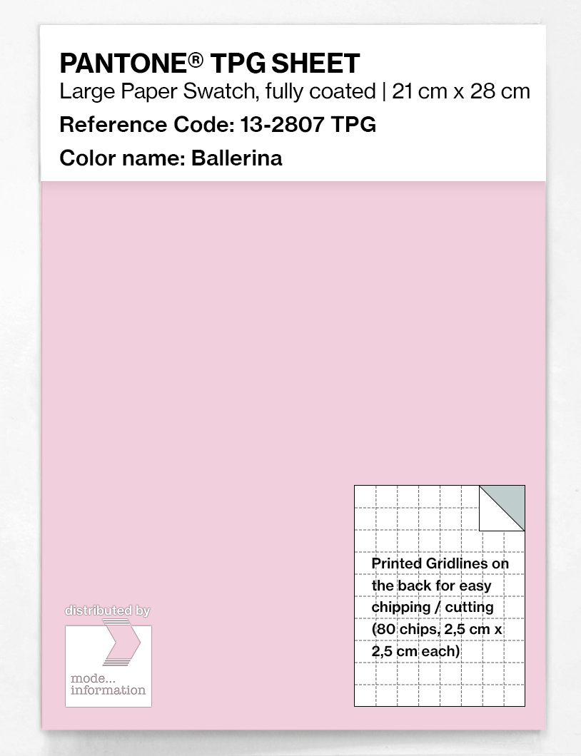 Product image 1 of the product “PANTONE® TPG SHEET 13-2807 TPG Ballerina ”