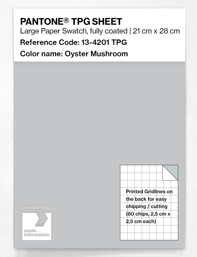 Product image 1 of the product “PANTONE® TPG SHEET 13-4201 TPG Oyster Mushroom ”