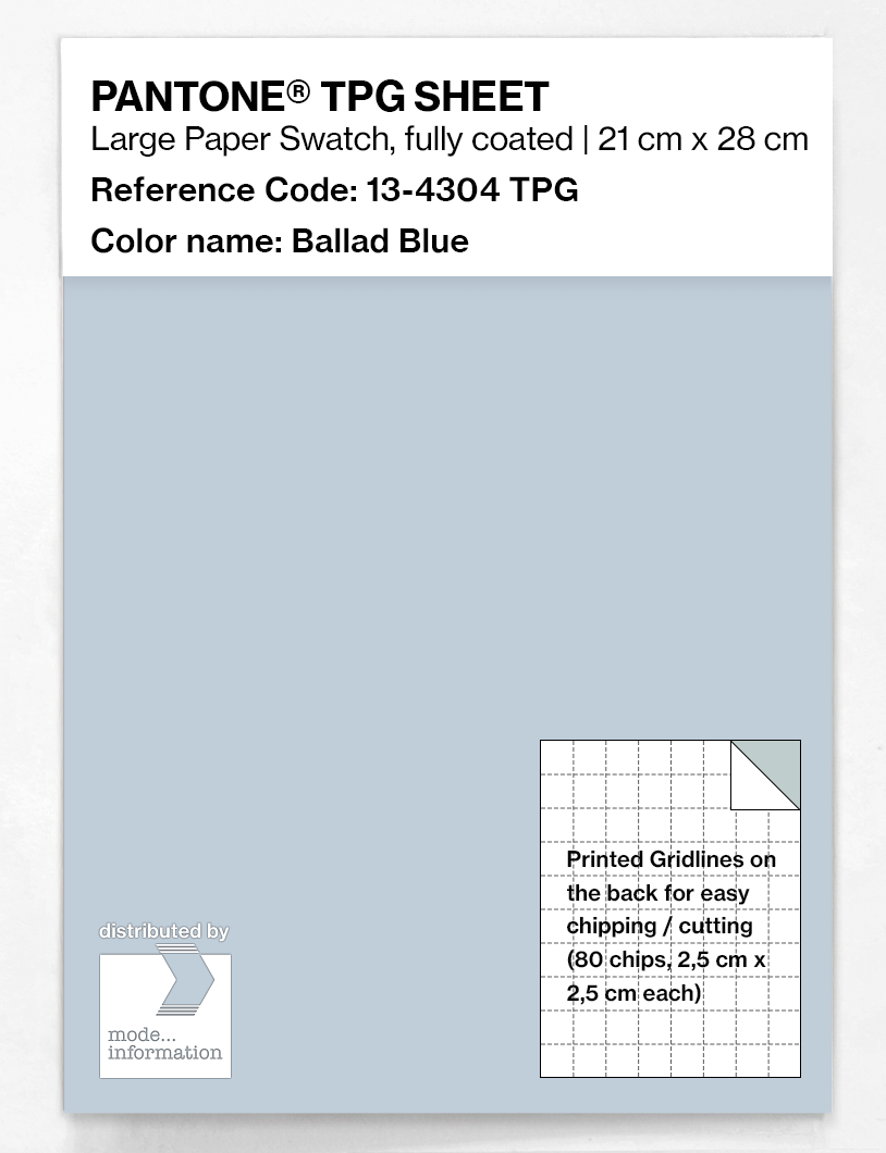 Product image 1 of the product “PANTONE® TPG SHEET 13-4304 TPG Ballad Blue ”