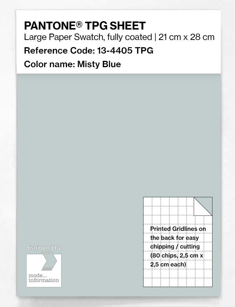 Product image 1 of the product “PANTONE® TPG SHEET 13-4405 TPG Misty Blue ”