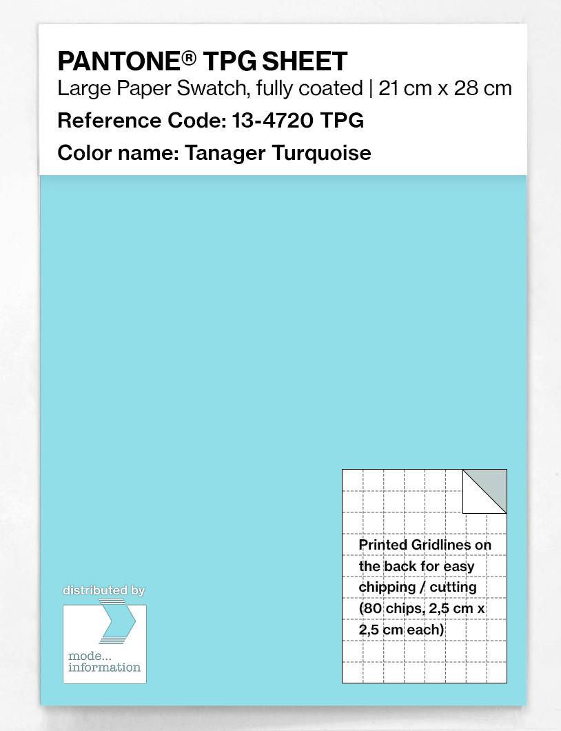 Product image 1 of the product “PANTONE® TPG SHEET 13-4720 TPG Tanager Turquoise ”