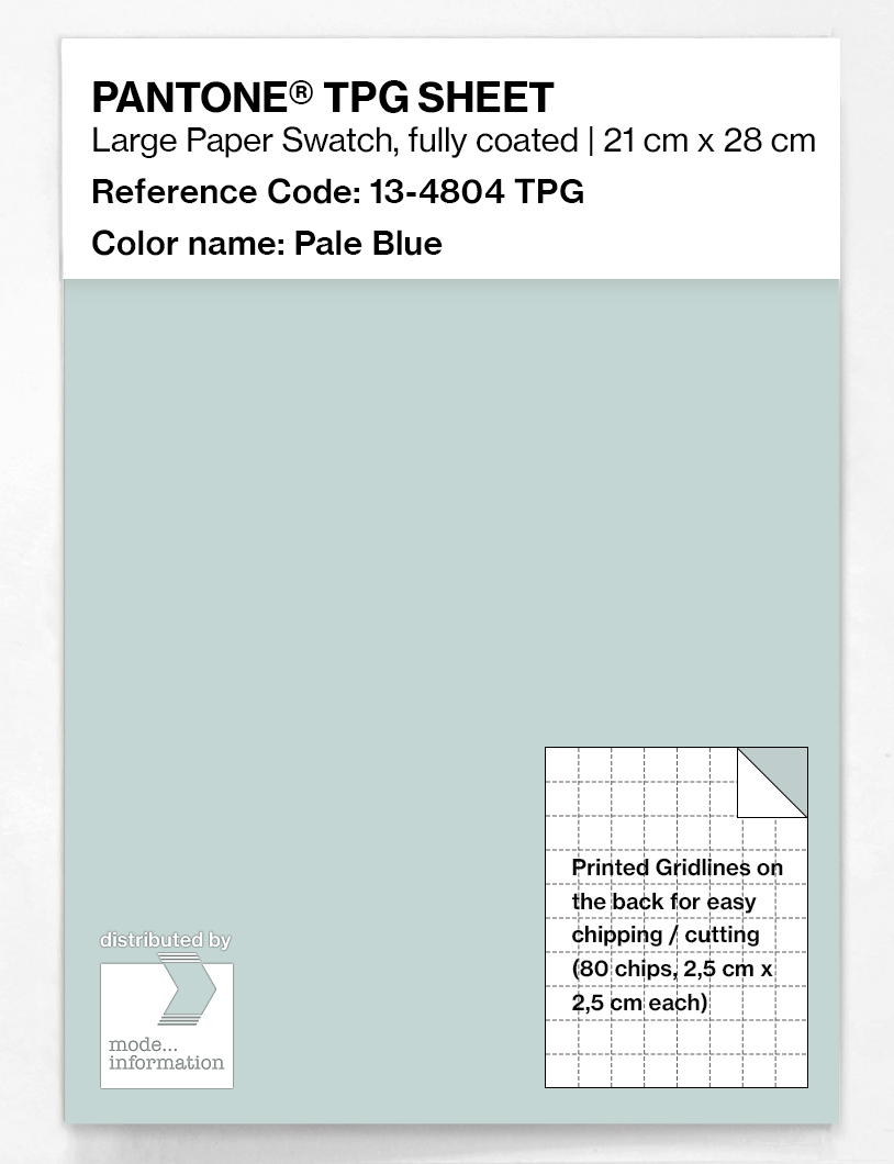 Product image 1 of the product “PANTONE® TPG SHEET 13-4804 TPG Pale Blue ”
