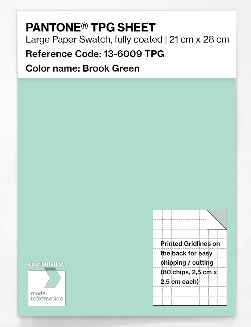 Product image 1 of the product “PANTONE® TPG SHEET 13-6009 TPG Brook Green ”