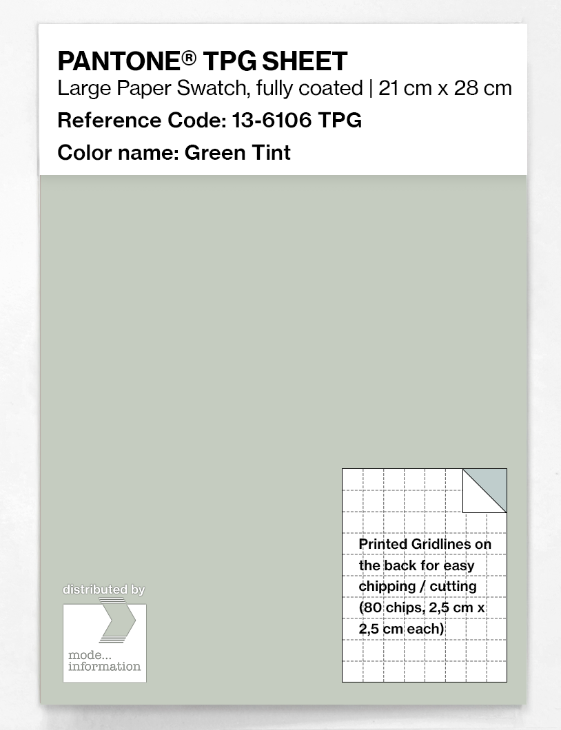 Product image 1 of the product “PANTONE® TPG SHEET 13-6106 TPG Green Tint ”