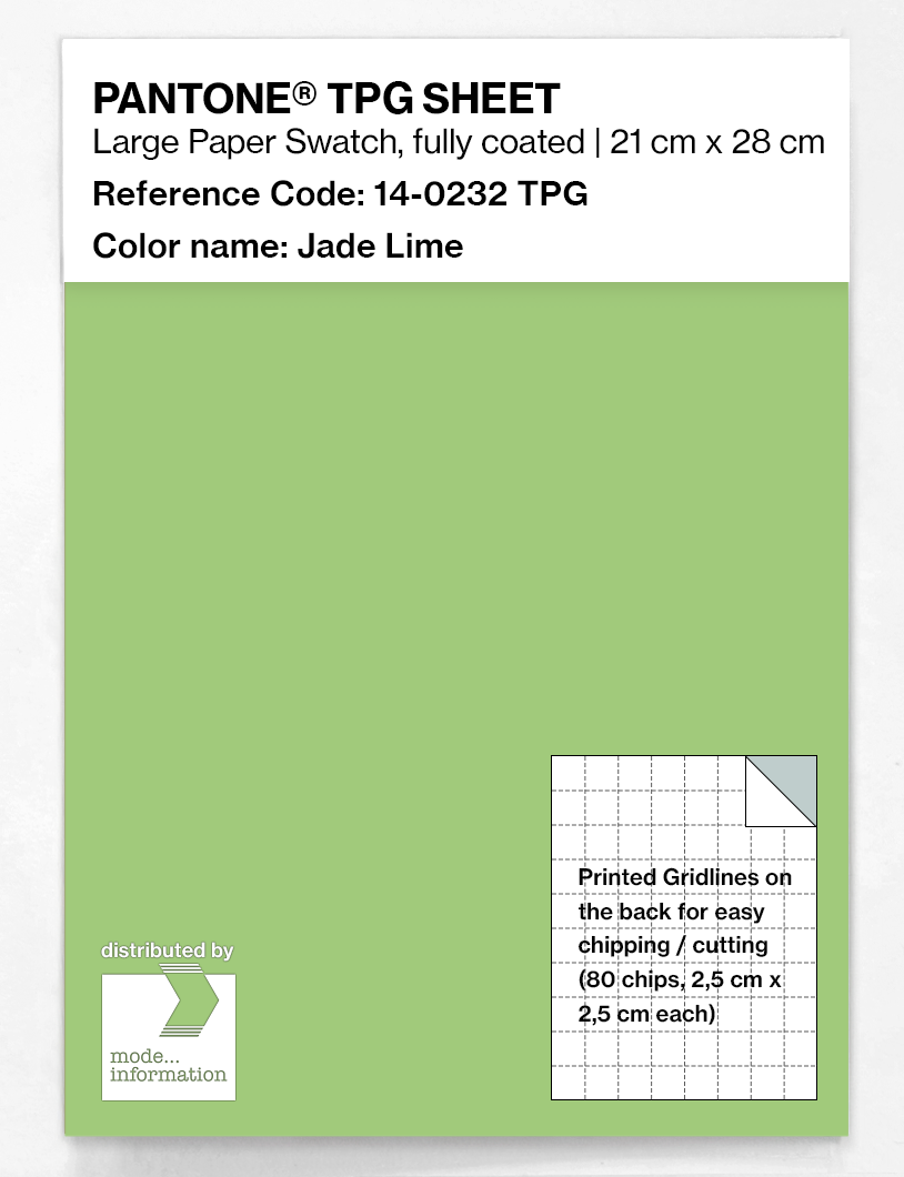 Product image 1 of the product “PANTONE® TPG SHEET 14-0232 TPG Jade Lime ”
