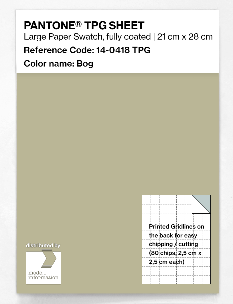 Product image 1 of the product “PANTONE® TPG SHEET 14-0418 TPG Bog ”