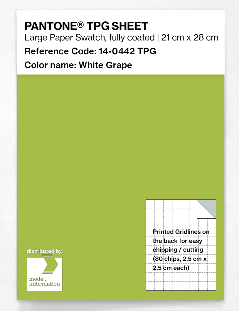 Product image 1 of the product “PANTONE® TPG SHEET 14-0442 TPG White Grape ”
