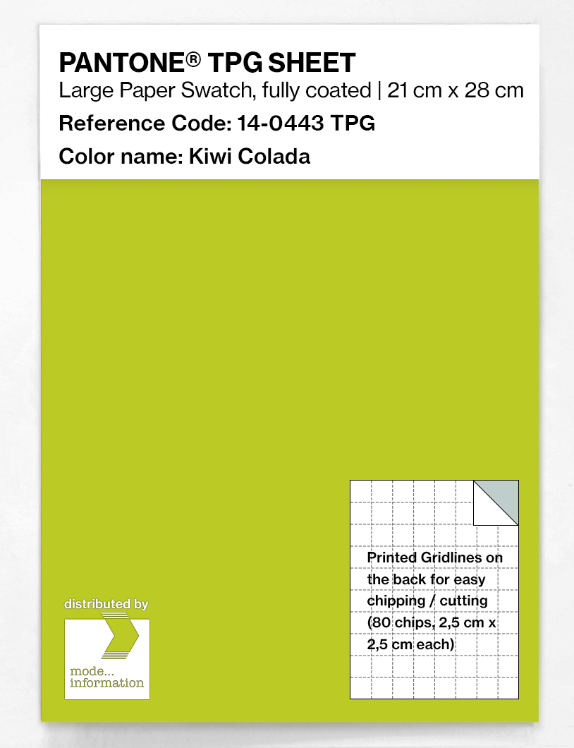 Product image 1 of the product “PANTONE® TPG SHEET 14-0443 TPG Kiwi Colada ”