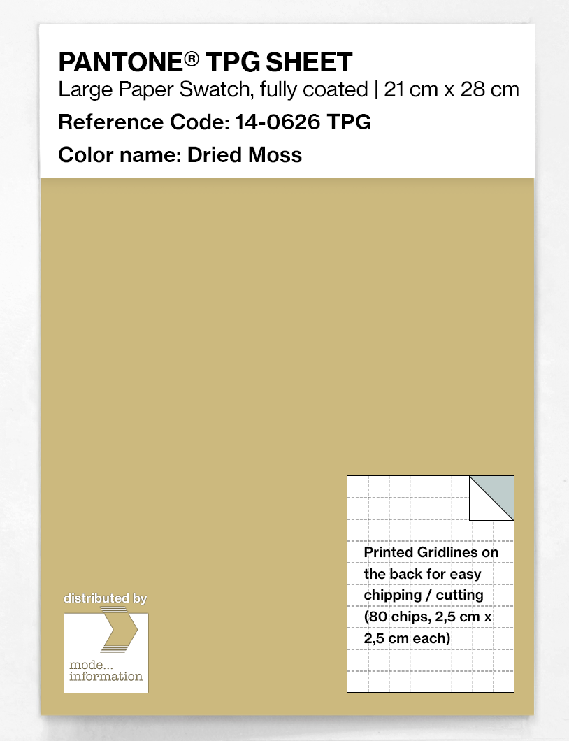 Product image 1 of the product “PANTONE® TPG SHEET 14-0626 TPG Dried Moss ”