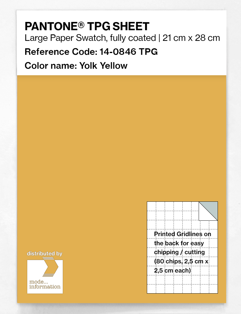 Product image 1 of the product “PANTONE® TPG SHEET 14-0846 TPG Yolk Yellow ”