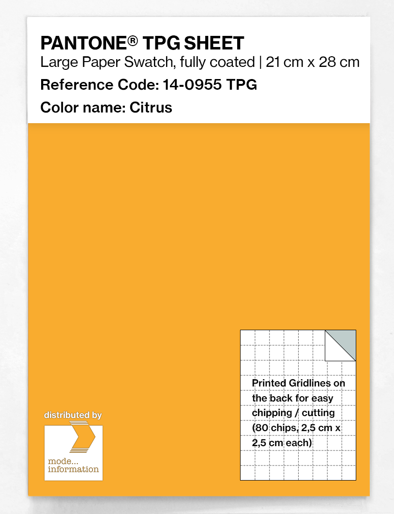 Product image 1 of the product “PANTONE® TPG SHEET 14-0955 TPG Citrus ”