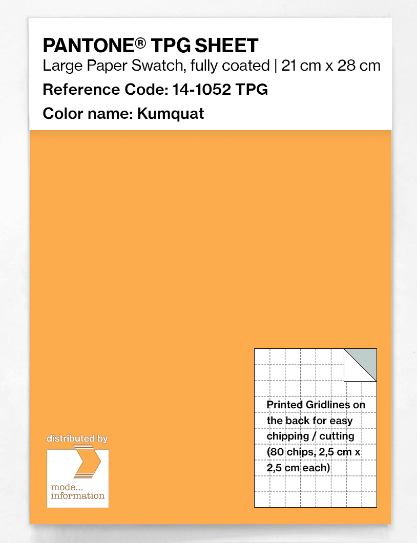 Product image 1 of the product “PANTONE® TPG SHEET 14-1052 TPG Kumquat ”