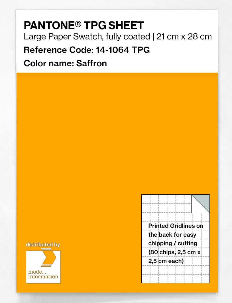Product image 1 of the product “PANTONE® TPG SHEET 14-1064 TPG Saffron ”
