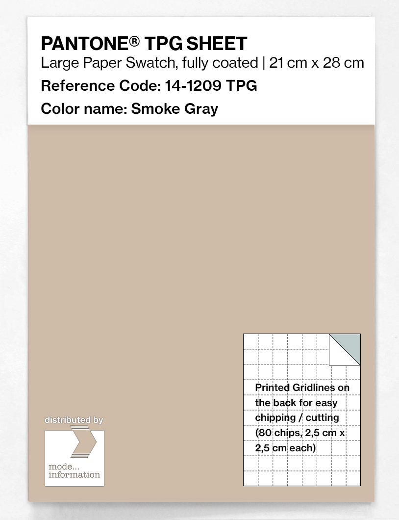 Product image 1 of the product “PANTONE® TPG SHEET 14-1209 TPG Smoke Gray ”