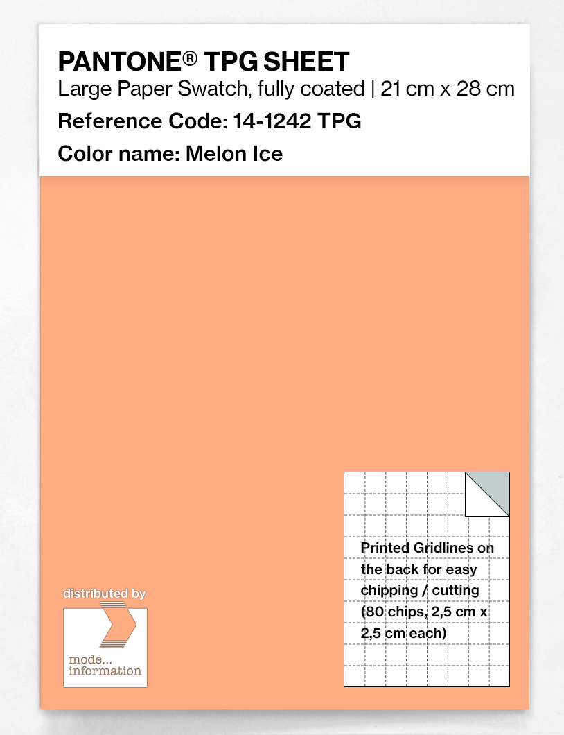 Product image 1 of the product “PANTONE® TPG SHEET 14-1242 TPG Melon Ice ”