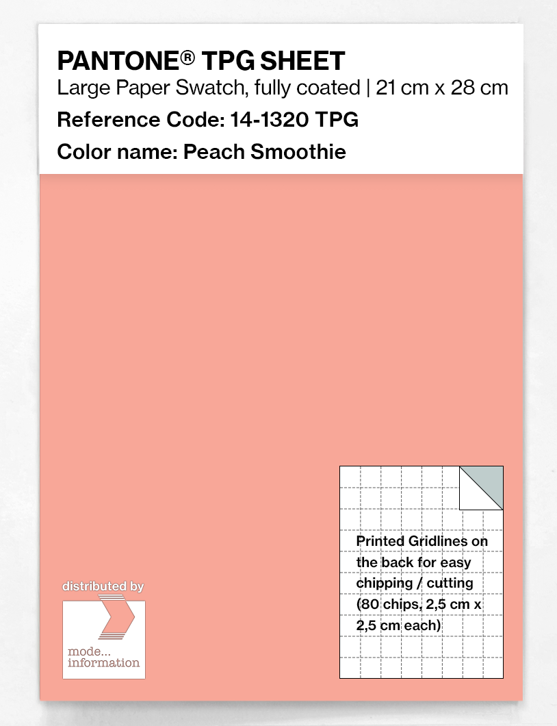 Product image 1 of the product “PANTONE® TPG SHEET 14-1320 TPG Peach Smoothie ”