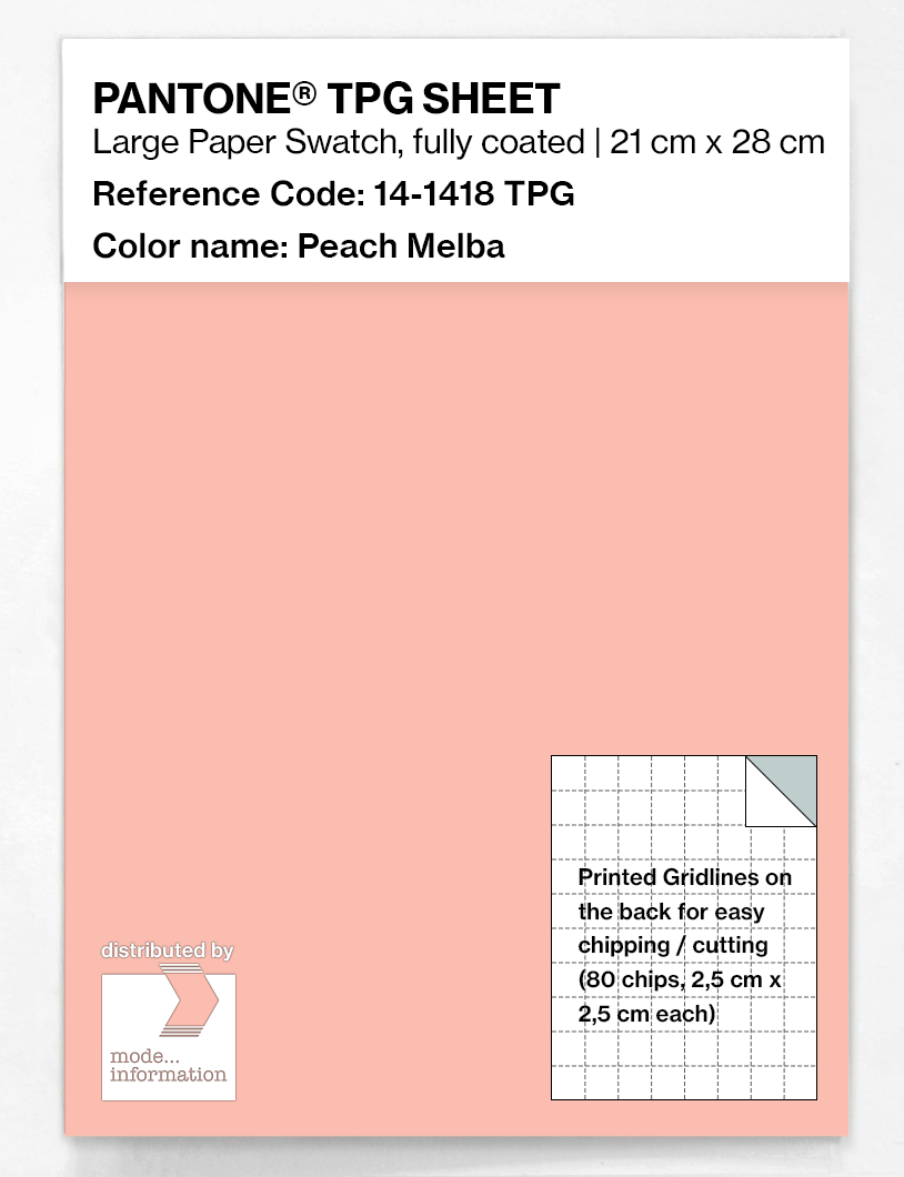 Product image 1 of the product “PANTONE® TPG SHEET 14-1418 TPG Peach Melba ”