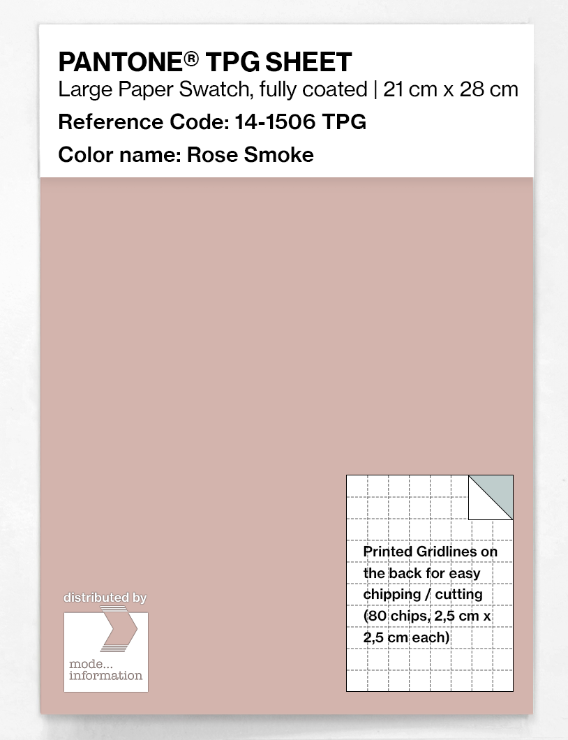 Product image 1 of the product “PANTONE® TPG SHEET 14-1506 TPG Rose Smoke ”
