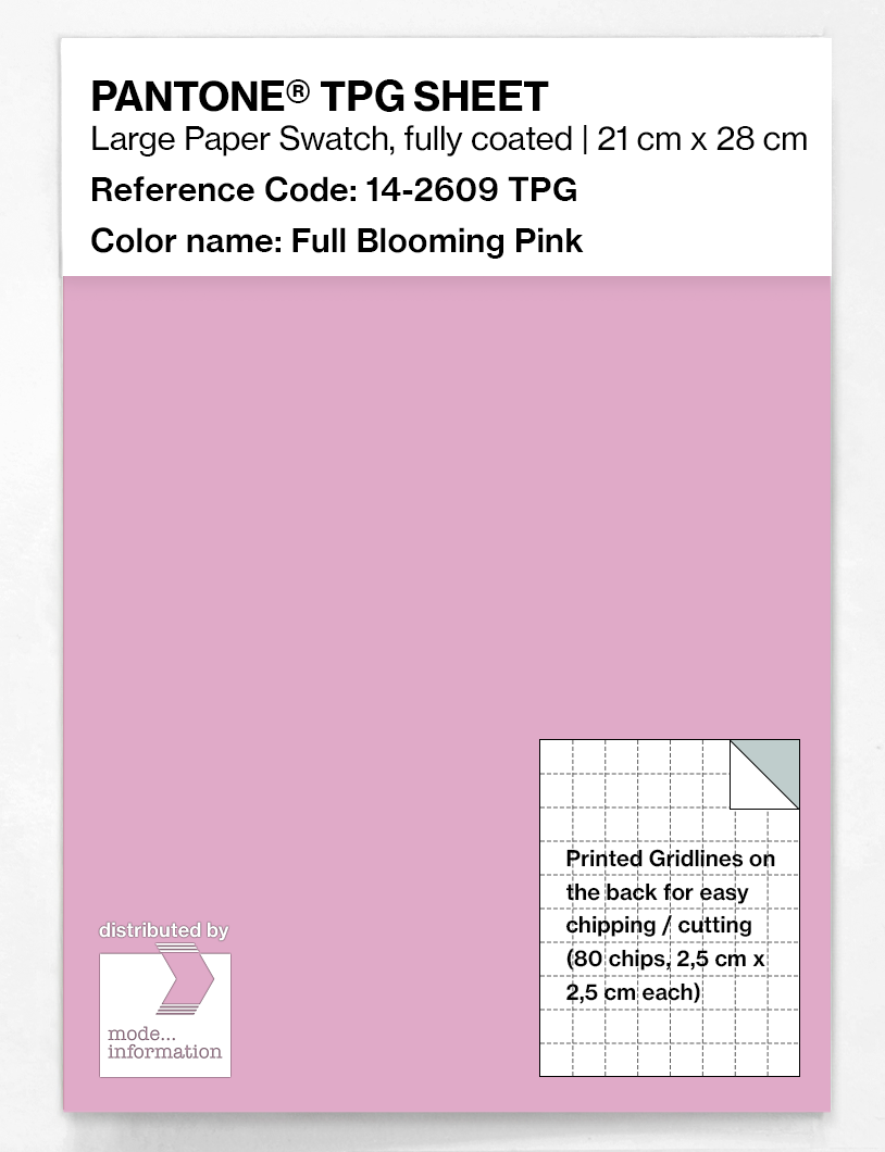 Product image 1 of the product “PANTONE® TPG SHEET 14-2609 TPG Full Blooming Pink ”