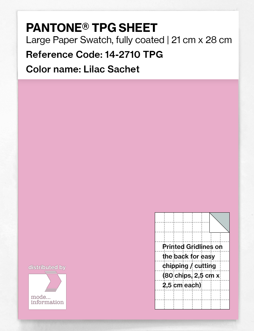 Product image 1 of the product “PANTONE® TPG SHEET 14-2710 TPG Lilac Sachet ”