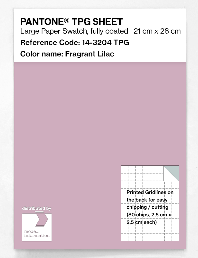 Product image 1 of the product “PANTONE® TPG SHEET 14-3204 TPG Fragrant Lilac ”