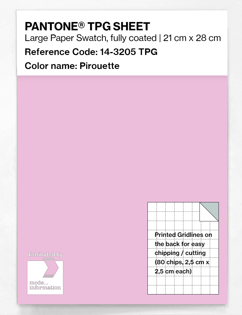 Product image 1 of the product “PANTONE® TPG SHEET 14-3205 TPG Pirouette ”