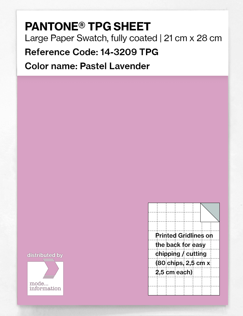 Product image 1 of the product “PANTONE® TPG SHEET 14-3209 TPG Pastel Lavender ”