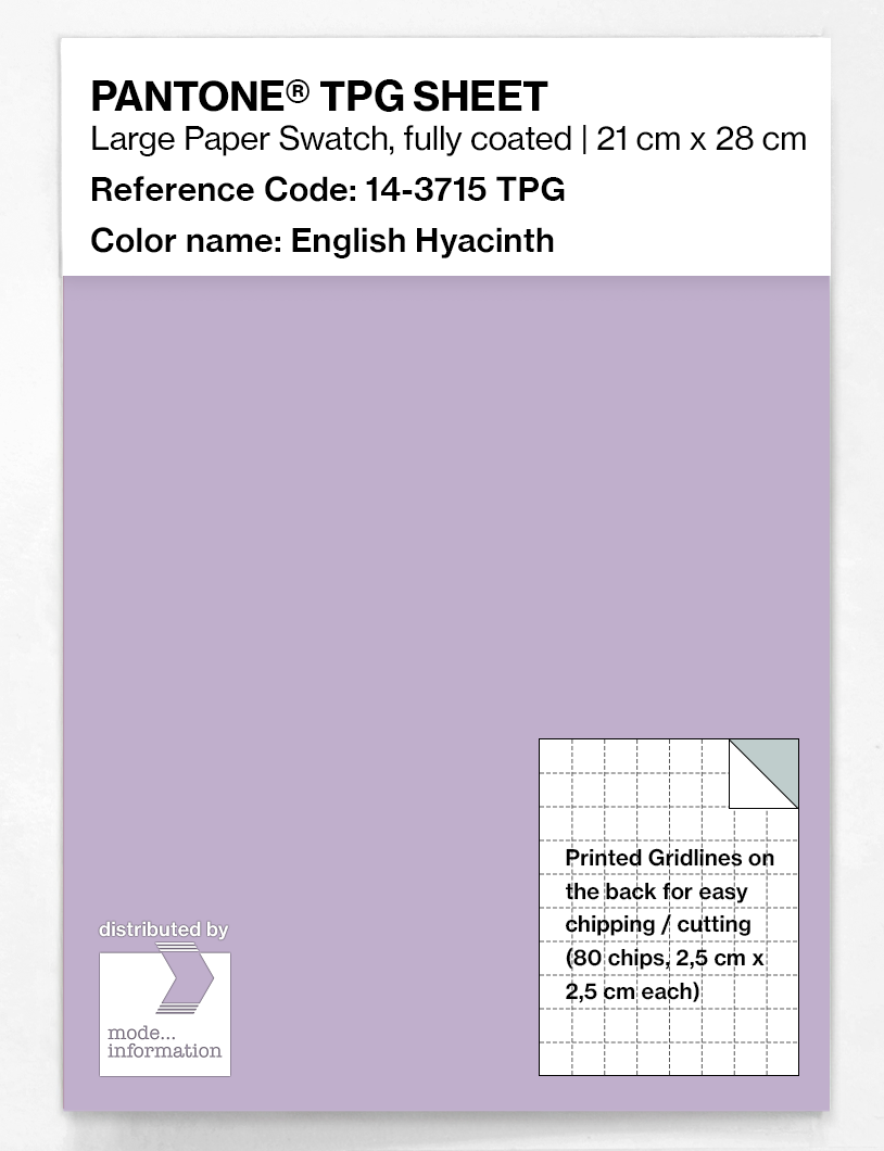 Product image 1 of the product “PANTONE® TPG SHEET 14-3715 TPG English Hyacinth ”