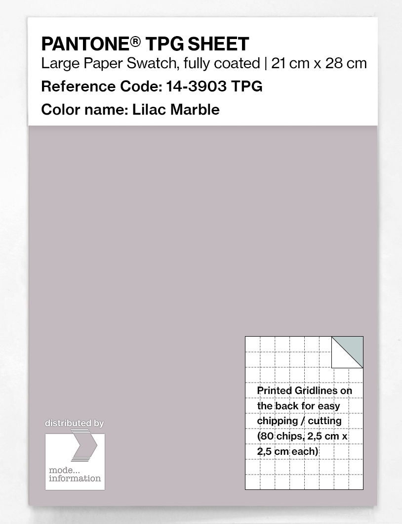 Product image 1 of the product “PANTONE® TPG SHEET 14-3903 TPG Lilac Marble ”