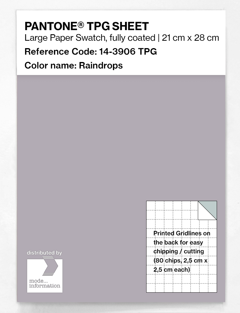 Product image 1 of the product “PANTONE® TPG SHEET 14-3906 TPG Raindrops ”