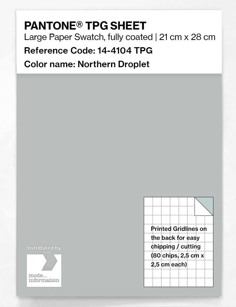 Product image 1 of the product “PANTONE® TPG SHEET 14-4104 TPG Northern Droplet ”