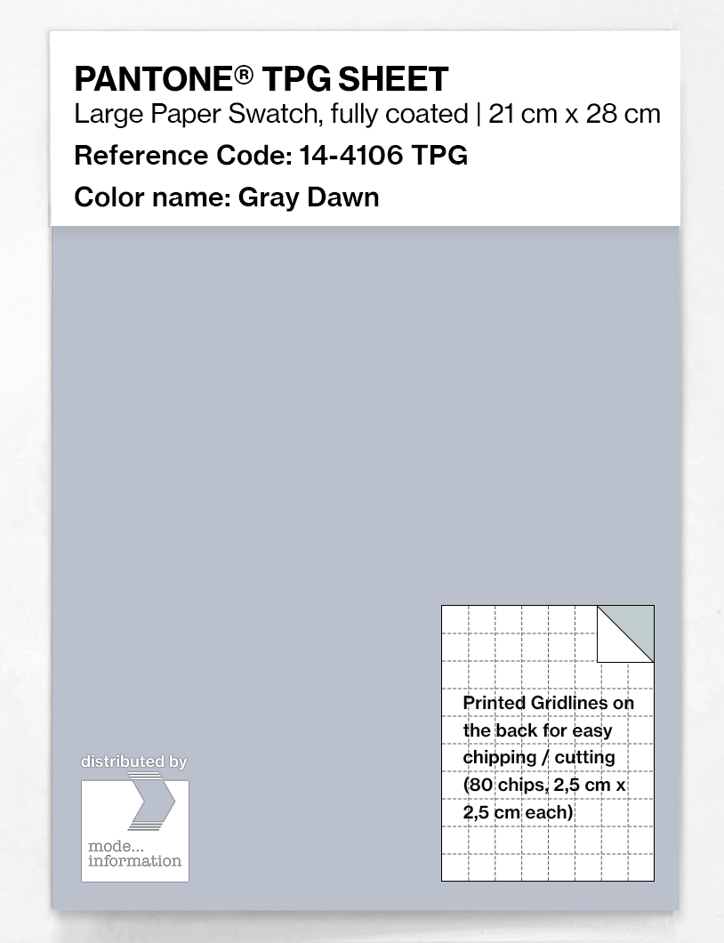 Artikelbild 1 des Artikels “PANTONE® TPG SHEET 14-4106 TPG Gray Dawn “
