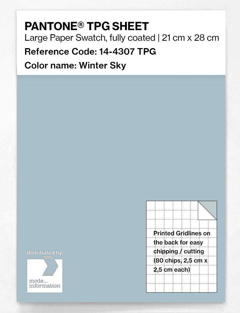 Product image 1 of the product “PANTONE® TPG SHEET 14-4307 TPG Winter Sky ”