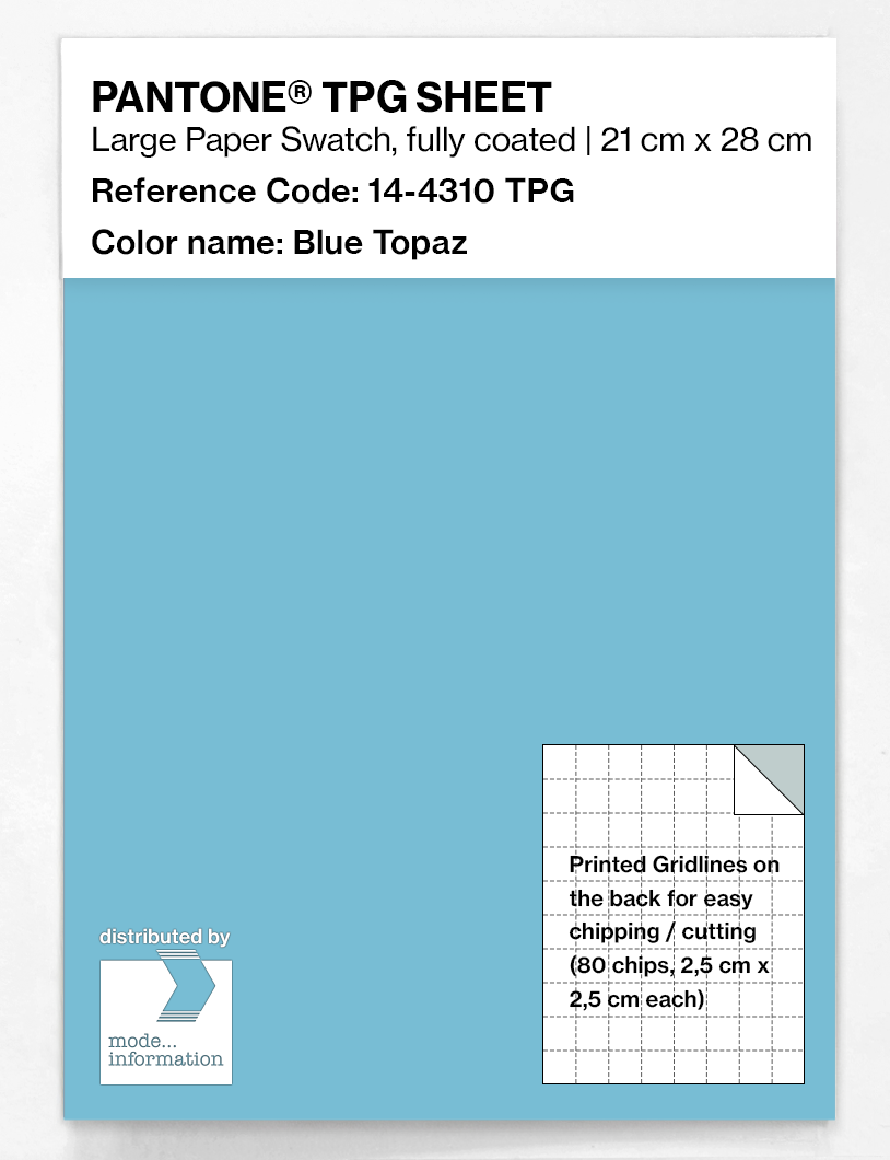 Product image 1 of the product “PANTONE® TPG SHEET 14-4310 TPG Blue Topaz ”