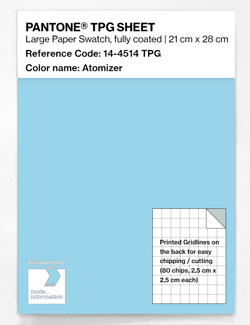 Product image 1 of the product “PANTONE® TPG SHEET 14-4514 TPG Atomizer ”