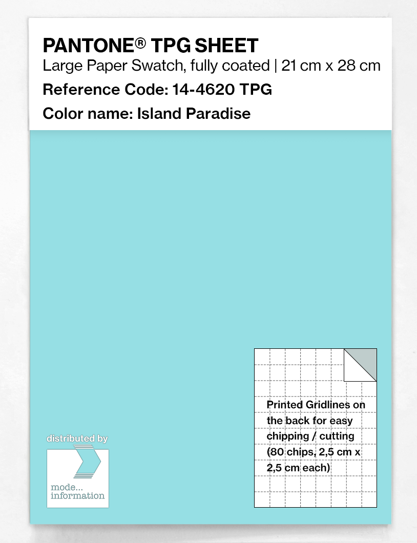 Product image 1 of the product “PANTONE® TPG SHEET 14-4620 TPG Island Paradise ”