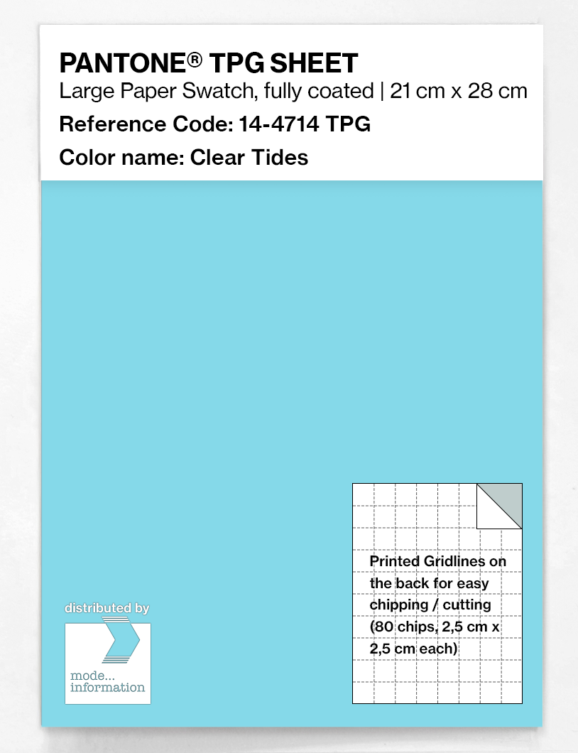 Product image 1 of the product “PANTONE® TPG SHEET 14-4714 TPG Clear Tides ”